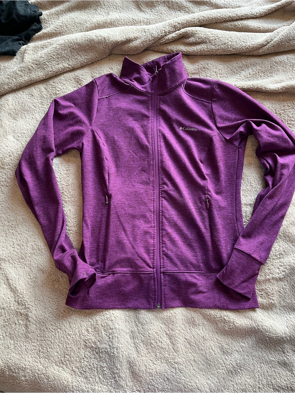 Columbia Heathered Purple Zip-Up Jacket